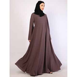 Full flare umbrella abaya-Rose Ebony